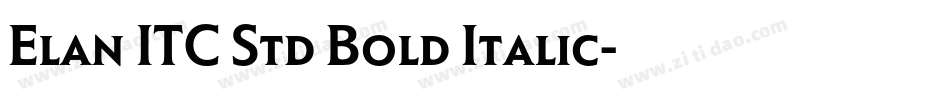 Elan ITC Std Bold Italic字体转换